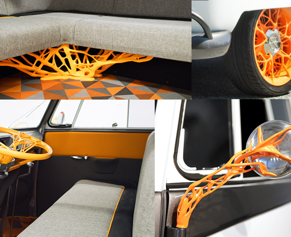 Voorbeelden van auto onderdelen die zijn ontworpen door algoritmes