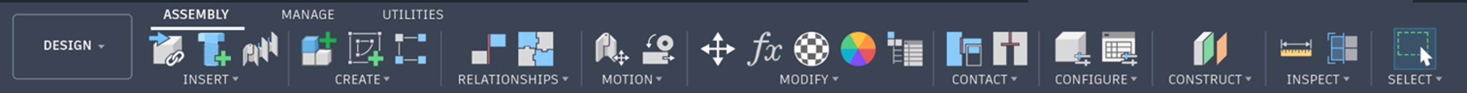 Assembly werkbalk in Autodesk Fusion