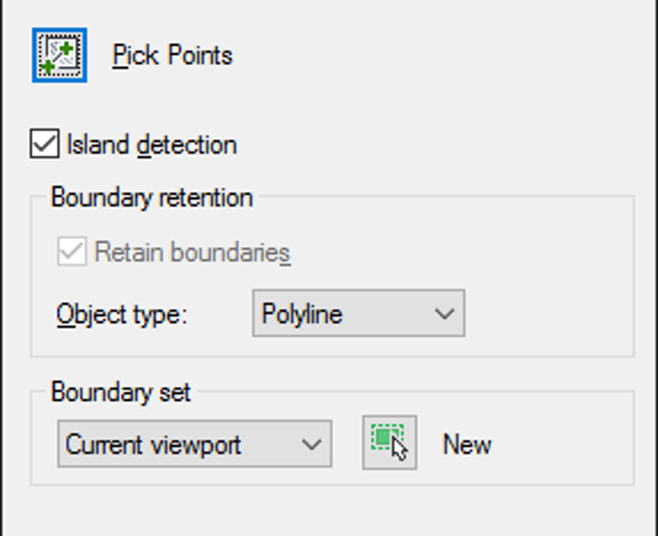 Printscreen Boundary Creation AutoCAD
