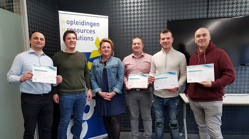 Cursisten met Autodesk certificaat
