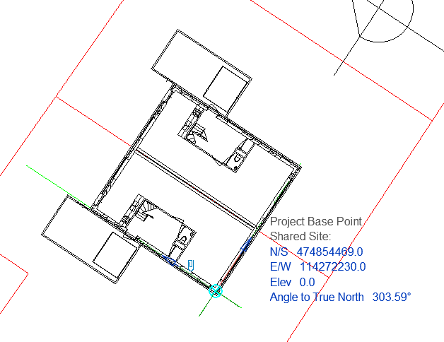 Printscreen van een Revit model geplaatst in het RD-stelsel