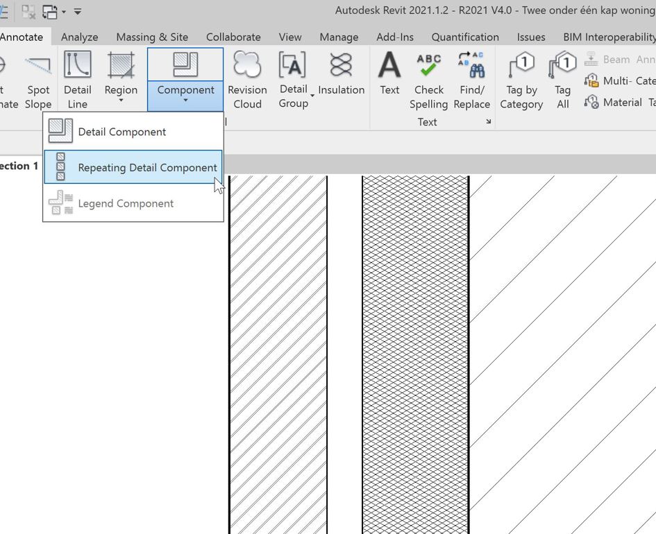 Printscreen Revit Repeating detail