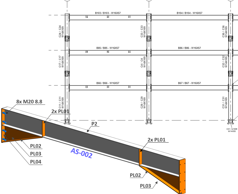 Advance Steel Part And Assembly Marks In Revit